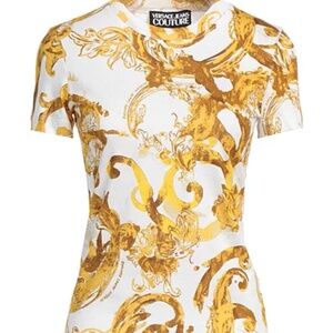 Versace Jeans Couture  Watercolor Barocco Cotton T-Shirt